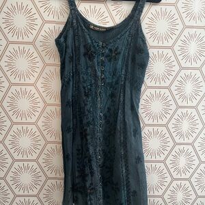 Raya Sun Denim Blue Button-Down Top